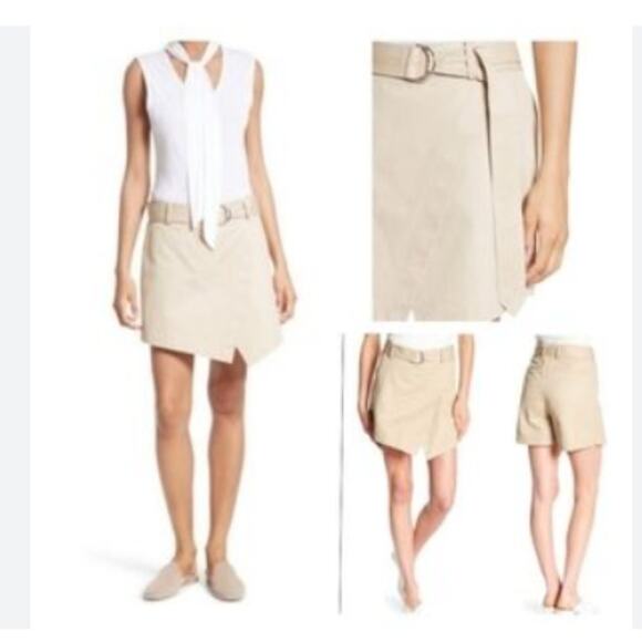 FRAME Denim $249 Trench High Waist Wrap Skort 6 ACADEMIA PREPPY CLUELESS Mini - Picture 6 of 6